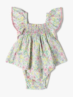 GAP - Unisex Floral Square Neck Snap Closure Onesies