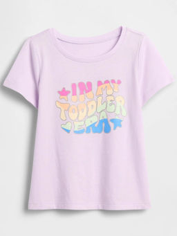 GAP - Unisex Statement-Print Crew Neck Half Sleeve T-Shirt