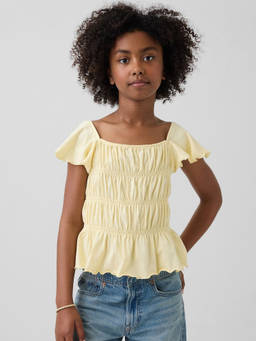 GAP - Girls Peasant Half Sleeve Cotton Top
