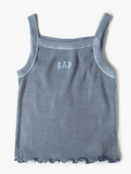GAP - Girls' Logo Print Sleeveless Square Neck Tank Top