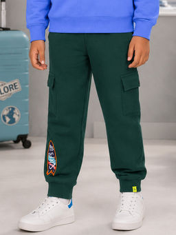 KiddoPanti - Boys Surfs Up Badge Detailed Cargo Joggers