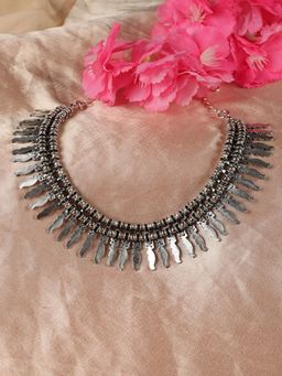 Aatmana - German Silver Plated Oxidised Necklace