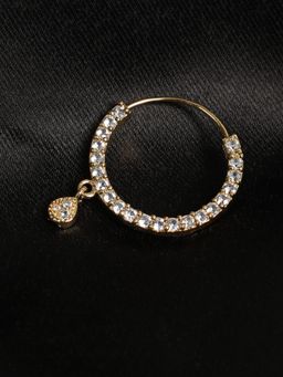Aatmana - Gold Plated American Diamond Studded Traditional Nose Pins