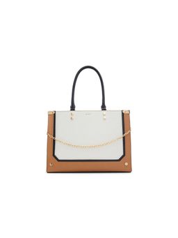Aldo - CATYLA Womens White & Beige Satchel with Detachable Straps