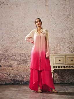 Masumi Mewawalla - Pink Kurta with Palazzo (Set of 2)