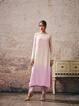 Masumi Mewawalla - Lavender Ombre Kurta with Pant (Set of 2)
