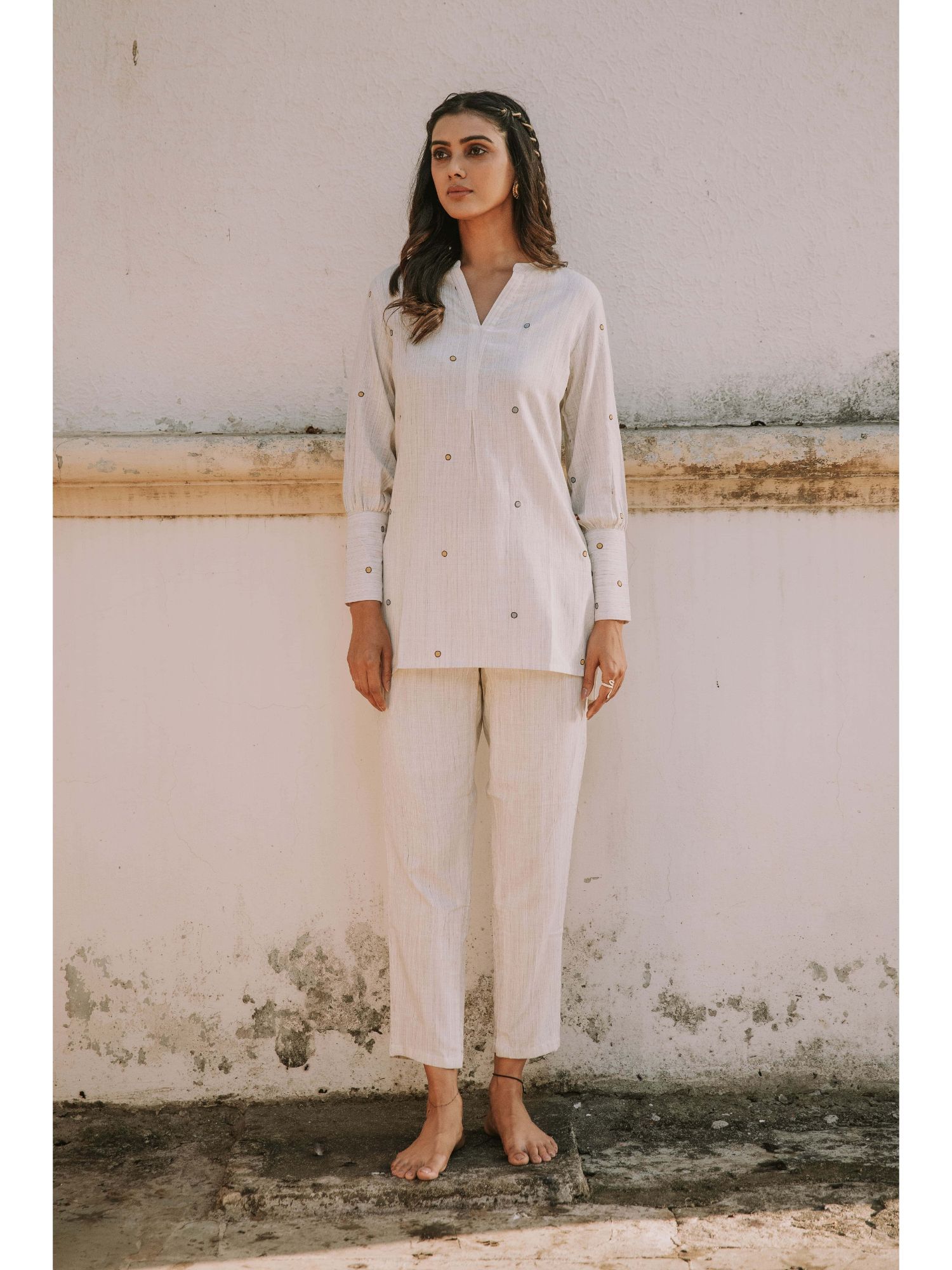 off white tunic shirt