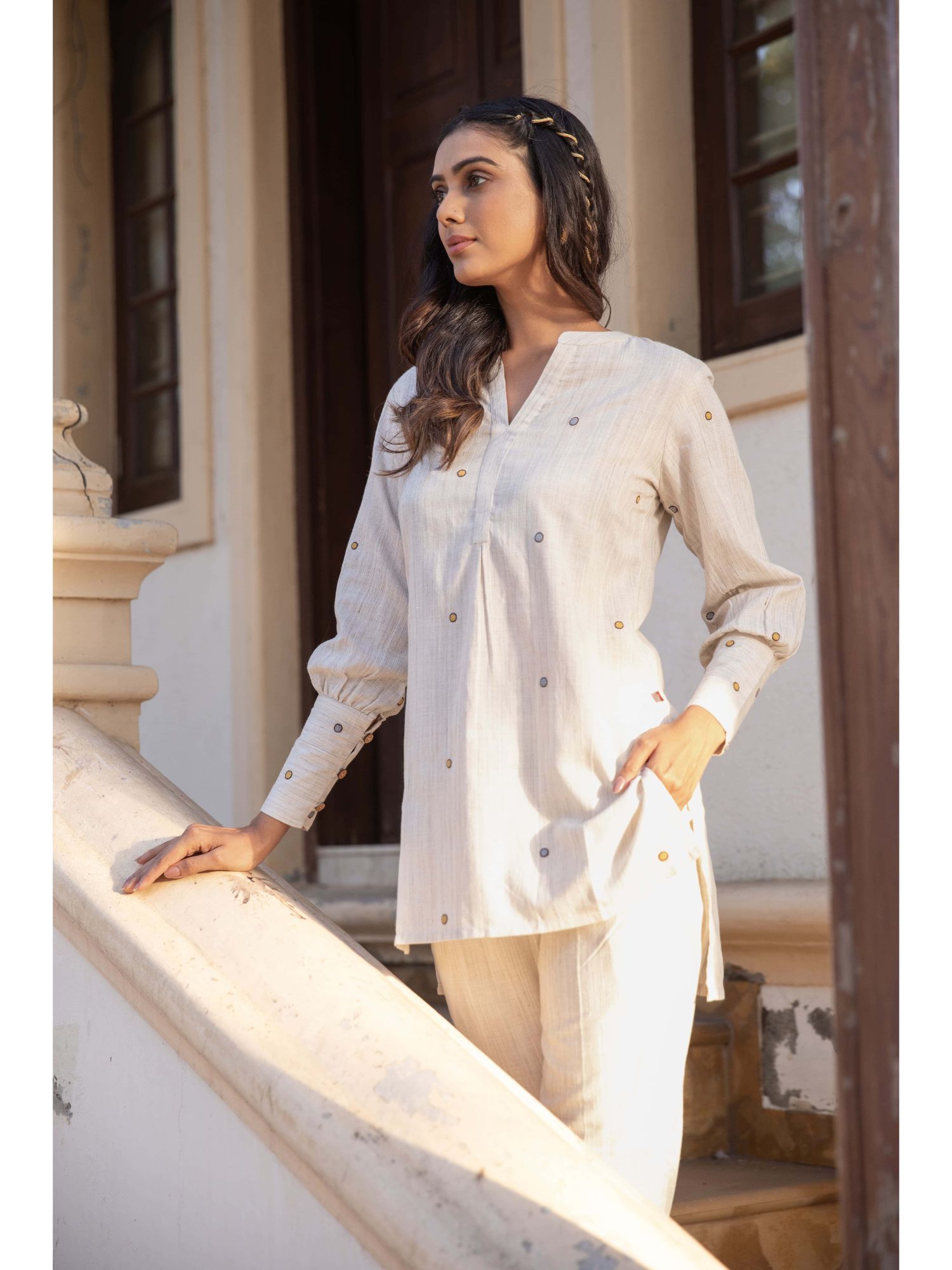 off white tunic shirt