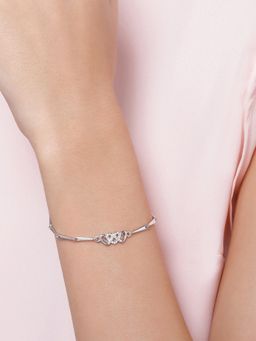GIVA - Sterling Silver Infinity Zircon Bracelet for Women(ADJUSTABLE)