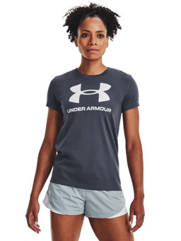 Under Armour - Women W Sportstyle Logo Short Sleeve T-Shirt - Grey
