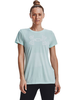 Under Armour - Women Tech Solid Script Logo Short Sleeves T-Shirt - Blue