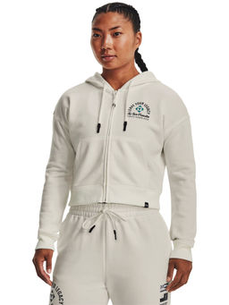 Under Armour - Women Project Rock Heavyweight Terry Full Zip Fam - White