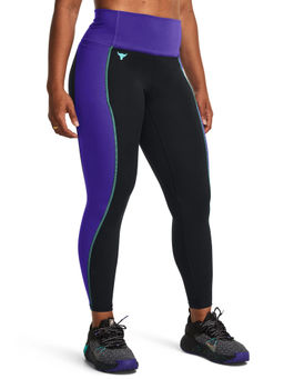 Under Armour - Women Project Rock Lets Go Colorblock Ankle Tight - Black