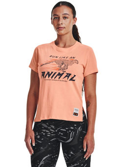 Under Armour - Women Run Like Animal T Shirt - Peach