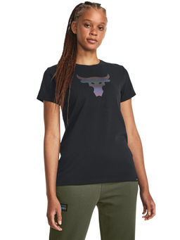 Under Armour - Women Project Rock Night Shift Heavyweight Short Sleeves T-Shirt - Black