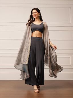 HOUSE OF S - Grey Cape Co-Ord (Set of 3)