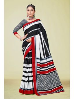 KALAASHREE - Cotton Printed Multi-Colour Saree with Unstitched Blouse