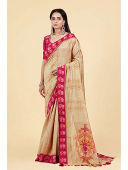 UDD DESIGN - Lahari Beige Printed Saree