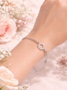 Axora Life - Women 925 Modern Dual-Chain Sterling Silver Bracelet