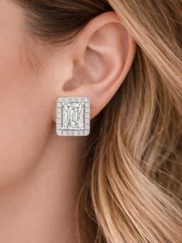 Axora Life - Women 925 Sterling Silver White Glow Stud Earrings