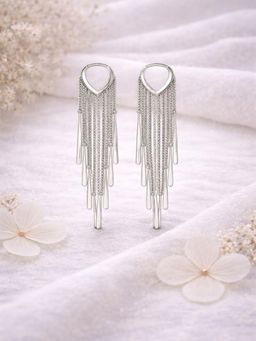 Axora Life - Women 925 Sterling Long Waterfall Dangler Tassel Earrings