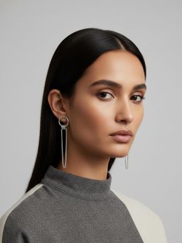 Axora Life - Women 925 Sterling Silver Minimal Loop Drop Earrings