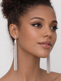 Axora Life - Women 925 Sterling Silver Chain Tassel Drop Earrings