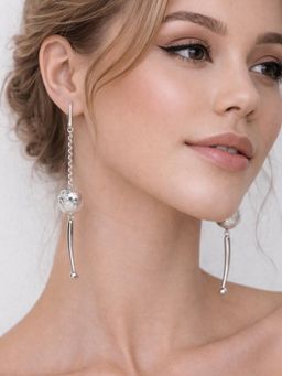 Axora Life - Women 925 Sterling Silver Sphere Dangler Earrings