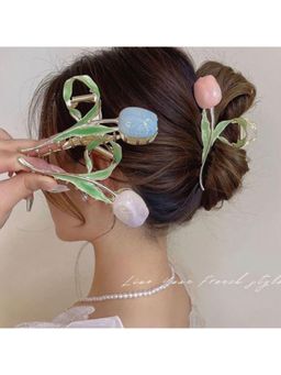 ESTAILO FASHION - Women Fashion Tulip Hair Claw Clips (Pack of 3)