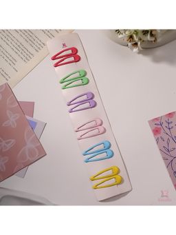 ESTAILO FASHION - Women Multi-Color Hue Muse Hair Clips (Pack of 12)