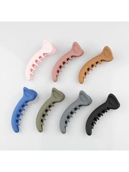 ESTAILO FASHION - Women Matte Banana Hair Claws Clips (Pack of 7)