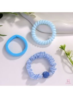 ESTAILO FASHION - Women Fashion Blue Halo Holds Scrunchies (Pack of 3)
