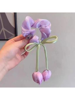 ESTAILO FASHION - Women Fashion Purple Dreamy Tulip Hair Scrunchie
