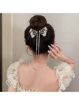 ESTAILO FASHION - Women Fashion Crystal Butterfly Tassel Hair Clip