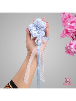 ESTAILO FASHION - Women Fashion Ocean Blue Hair Scrunchie