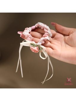 ESTAILO FASHION - Women Pink Belle Bloom Hair Scrunchie