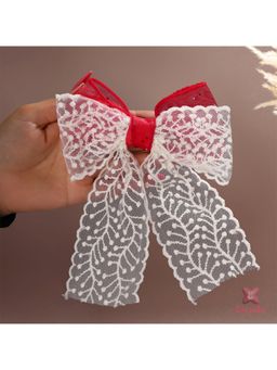 ESTAILO FASHION - Women Fashion Red Lace Dream Bow Clip