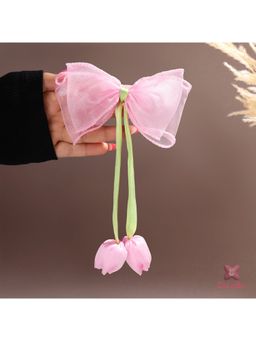 ESTAILO FASHION - Women Fashion Pink Delicate Tulip Hair Bow Clip
