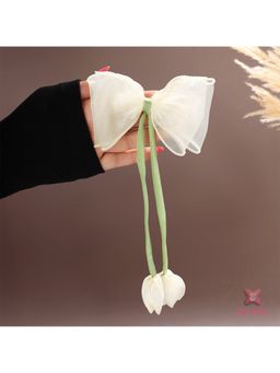 ESTAILO FASHION - Women Fashion White Delicate Tulip Hair Bow Clip