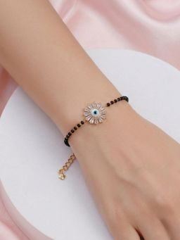 Kraft Smiths - Women Multi-Color Stone and Beads Evil Eye Bracelet