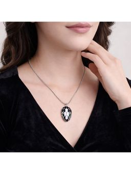 MAASHA - Women Multi-Color Silver Chain Necklace