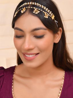 Silvermerc Designs - Women White Pearl Drops Matha Patti