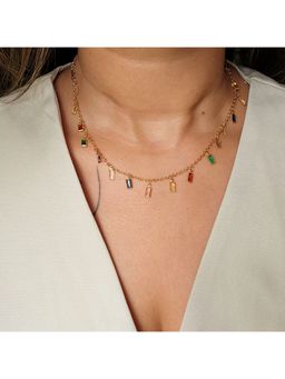 TAAHIRA JEWELLERY - Women 18K Gold Plated Kira Multi-Color Stone Necklace
