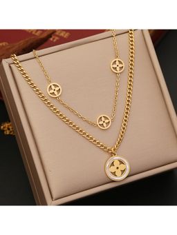 TAAHIRA JEWELLERY - Women 18K Gold Plated Angela Layered Necklace