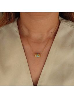 TAAHIRA JEWELLERY - Women 18K Gold Plated Blue Evil Eye Necklace