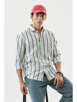 Snitch - White Stripes Full Sleeves Regular Casual Shirt