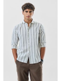 Snitch - White Stripes Full Sleeves Regular Casual Shirt