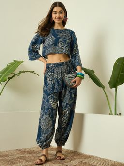 InWeave - Peacock Teal Rose Co-ord Set