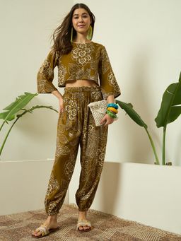 InWeave - Dark Yellow Rose Co-ord Set