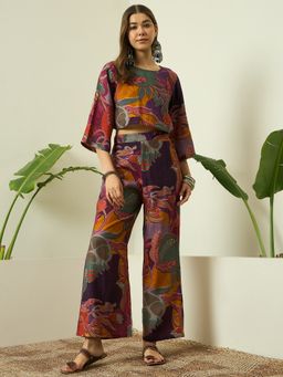 InWeave - Purple Fruit Print Co-ord Set